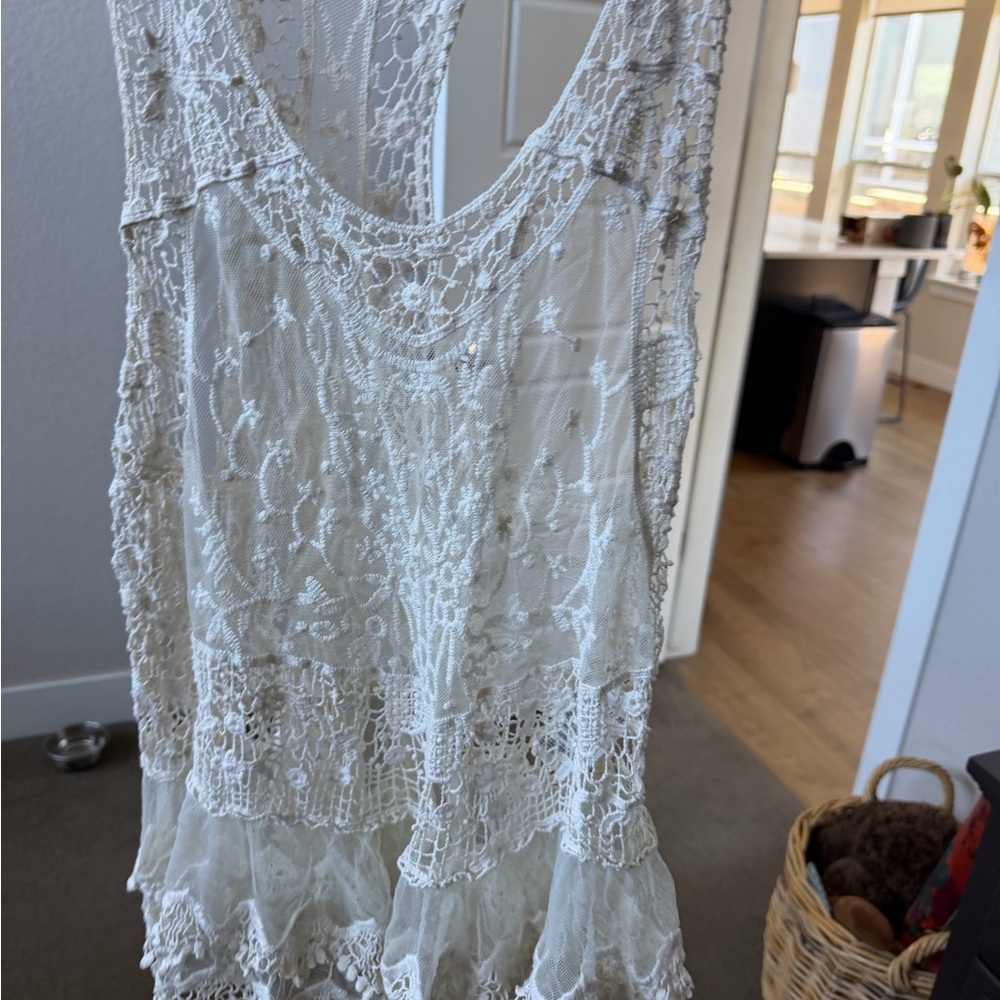 Pins & Needles White Lace Top